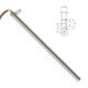 Gloeispiraal met flens- D=12,5 mm, L=280 mm, 470W, 